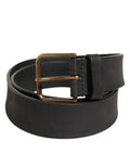 Black Leather Metal Buckle Classic Men Belt 100lf
