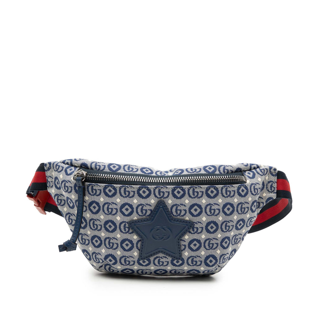 Kids GG Canvas Star Web Belt Bag