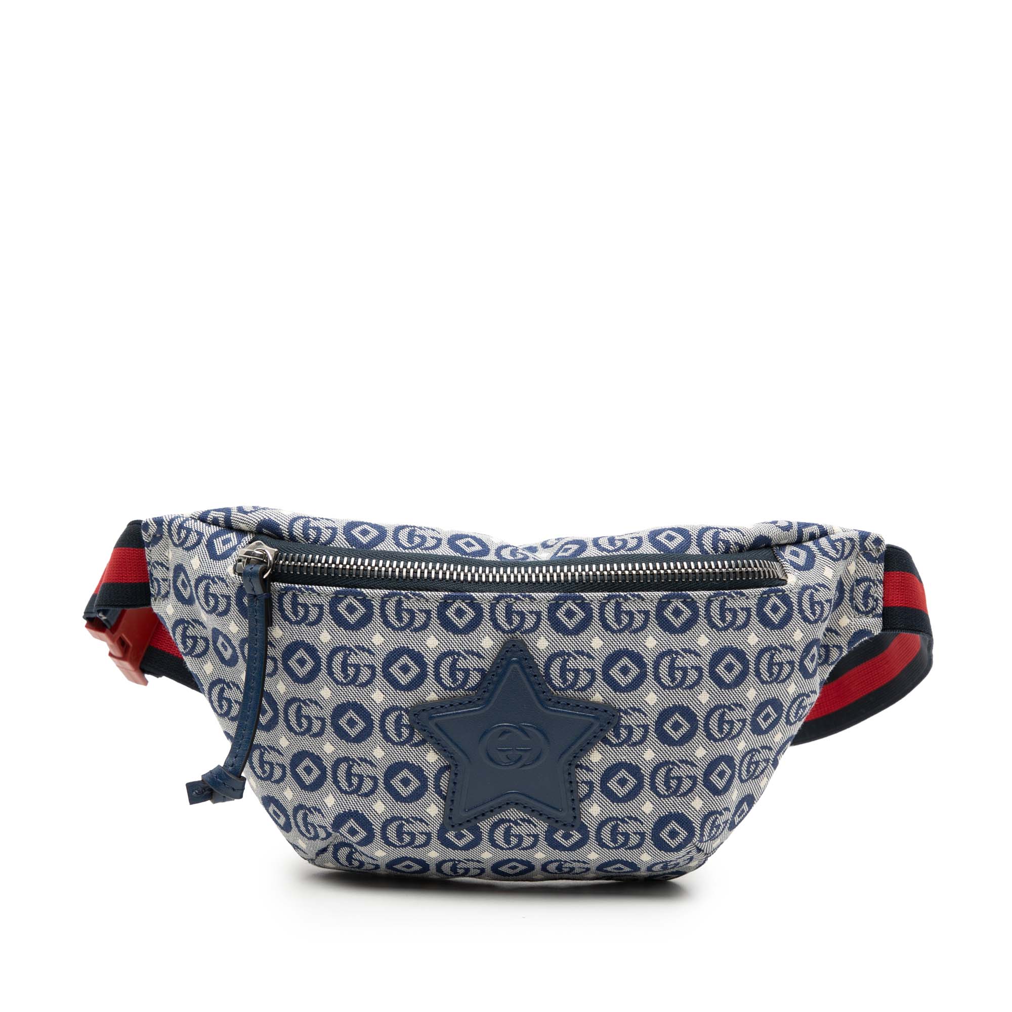 Kids GG Canvas Star Web Belt Bag