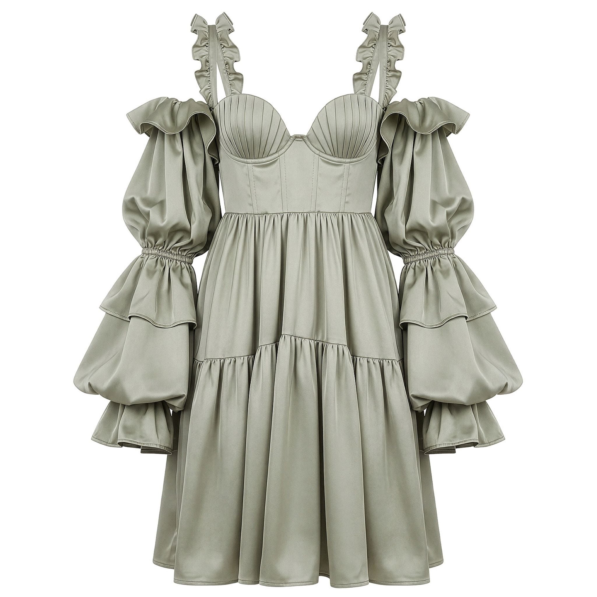 Nordic Shell 2in1 Dress in Sage Green