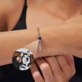 Pulsera personalizada con foto de proyección de alas de ángel con Te quiero en 100 idiomas Regalo conmemorativo por la pérdida de un ser querido