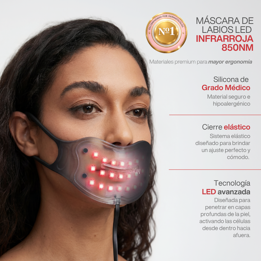Máscara de Labios LED Infrarroja 850nm Silicona Médica