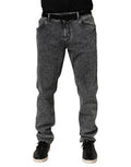 Men's Gray Cotton Denim Jeans