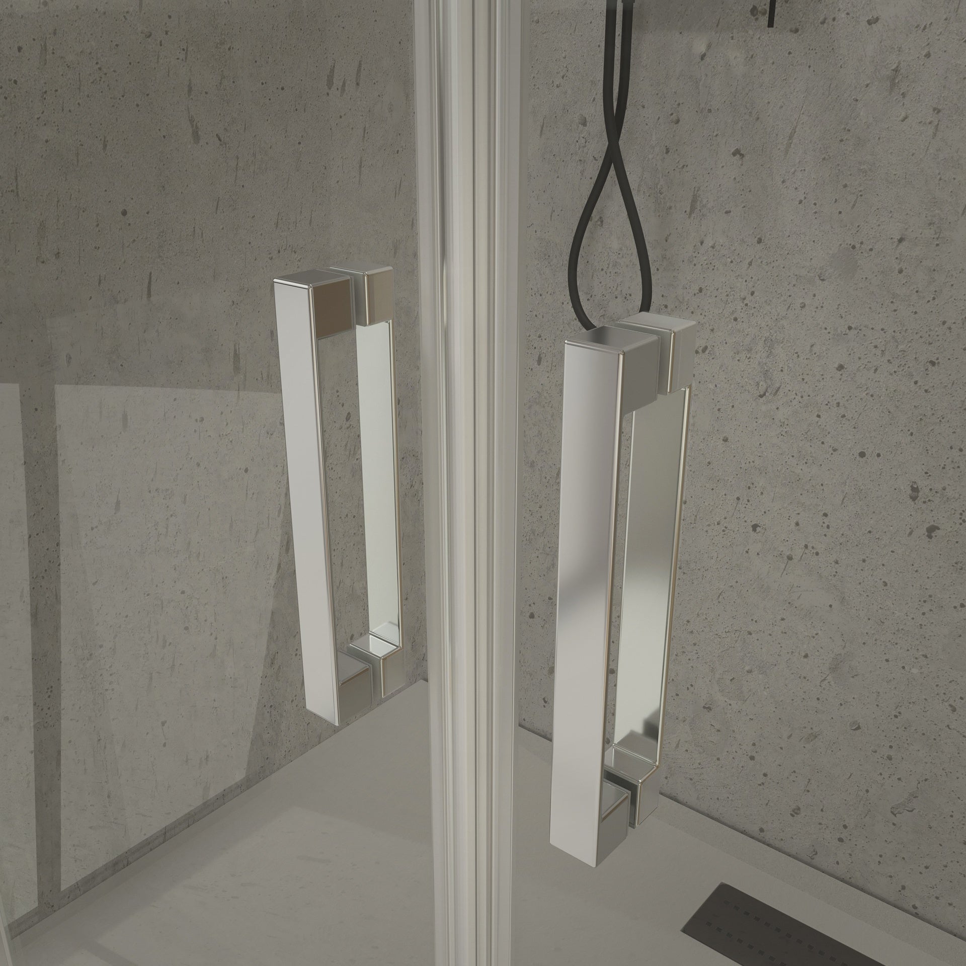 BATHME LONDON-2 Mampara Ducha 2 Fijo+2 Corredera Cromo Transparente