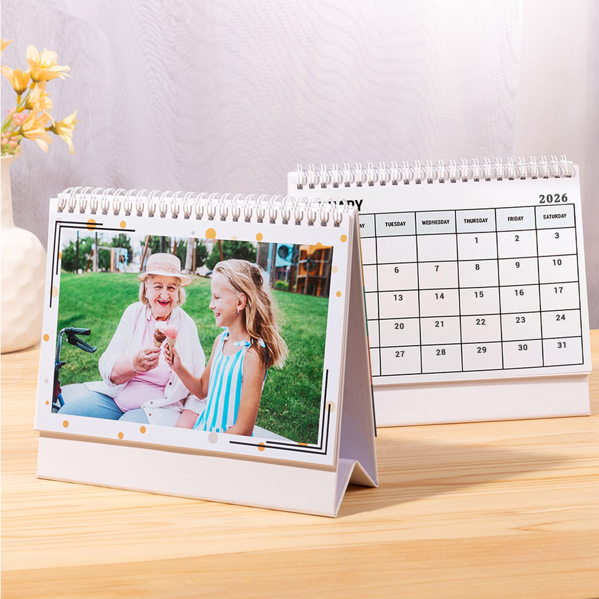 Personalizado Mascota Familiar 12 Fotos 2026 Calendario con Nombre Aniversario Cumpleaños Conmemorativo Regalo para Dueño de Mascota Familiar