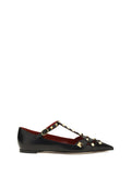 Valentino Garavani Studdy Ballerina Flat — Black