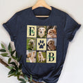 Personalizado Paw Print Pet Fotos Multicolor Niño Adulto Camiseta Sudadera con Nombres e Iniciales Regalo de Cumpleaños para los dueños de mascotas Pet Lovers