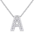 Diamond Pavé Bubble Letter Necklace