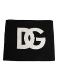Black D&g Logo Cashmere Knitted Men One Size Scarf And White 01+pa+ws