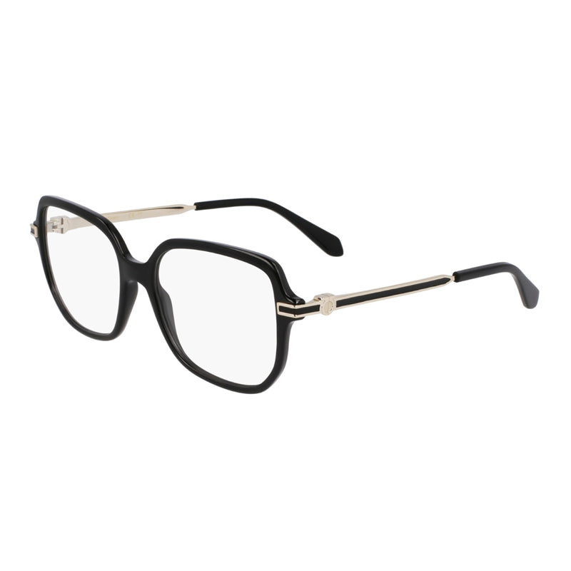Ferragamo SF3012001 Square-Frame Acetate Eyeglasses — Black