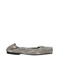 Women's Beige Leather Ballet Flats