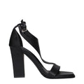 Women's Leather Block Heel Black