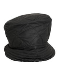 Black Nylon Quilted Bucket Men Capello Hat
