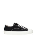 Women's Black Fabric Low Top Sneakers