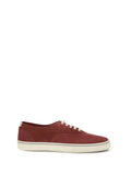 Brunello Cucinelli Reversed Calfskin Sneaker — Burgundy
