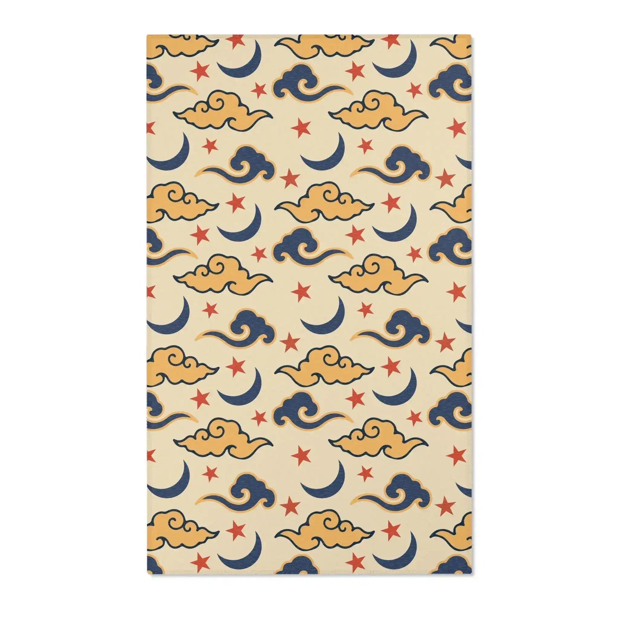 Celestial Clouds & Stars Accent Rug