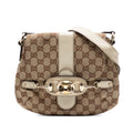GG Canvas Horsebit Shoulder Bag