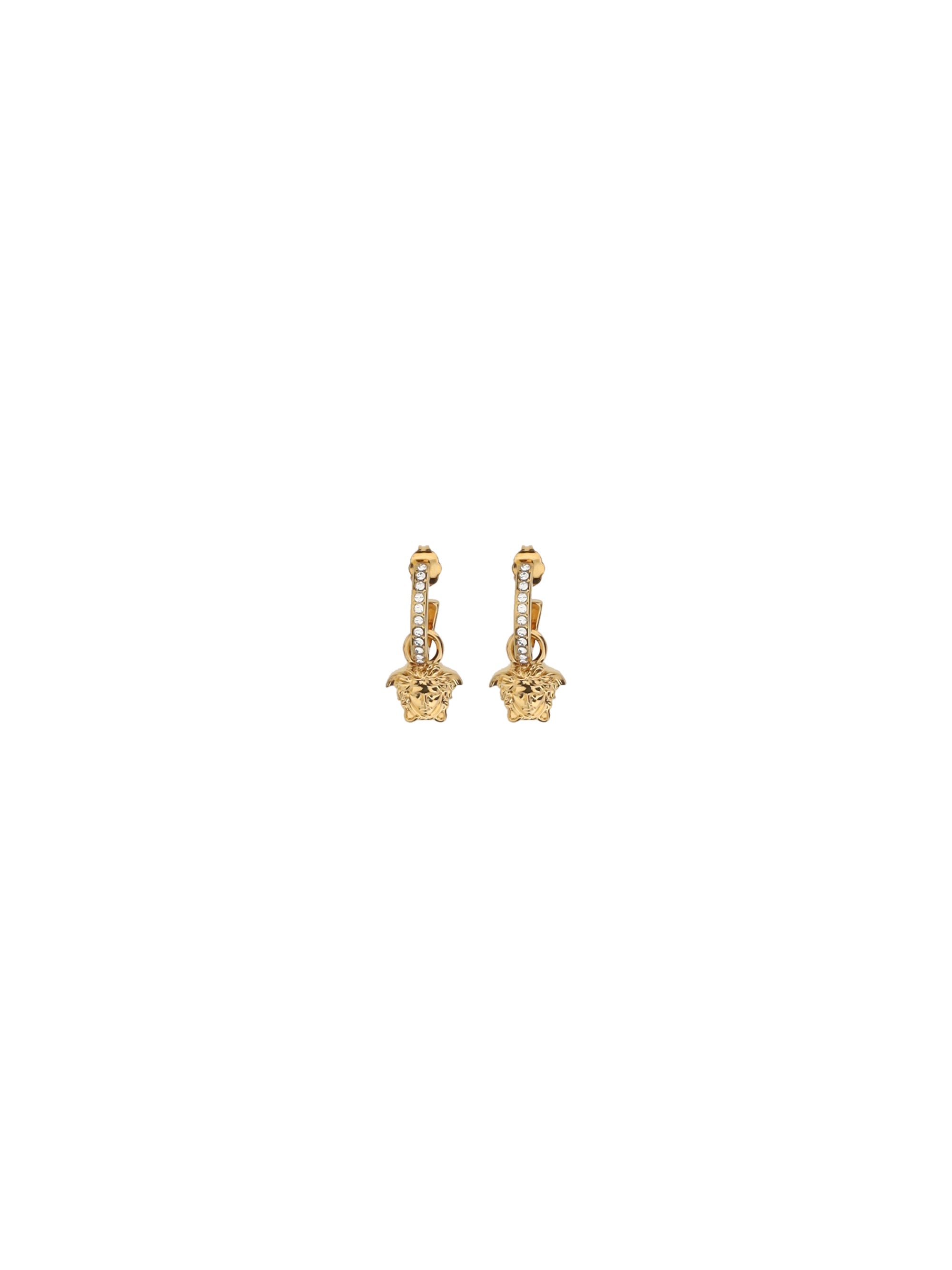 Versace Medusa Head Drop Earrings — Gold