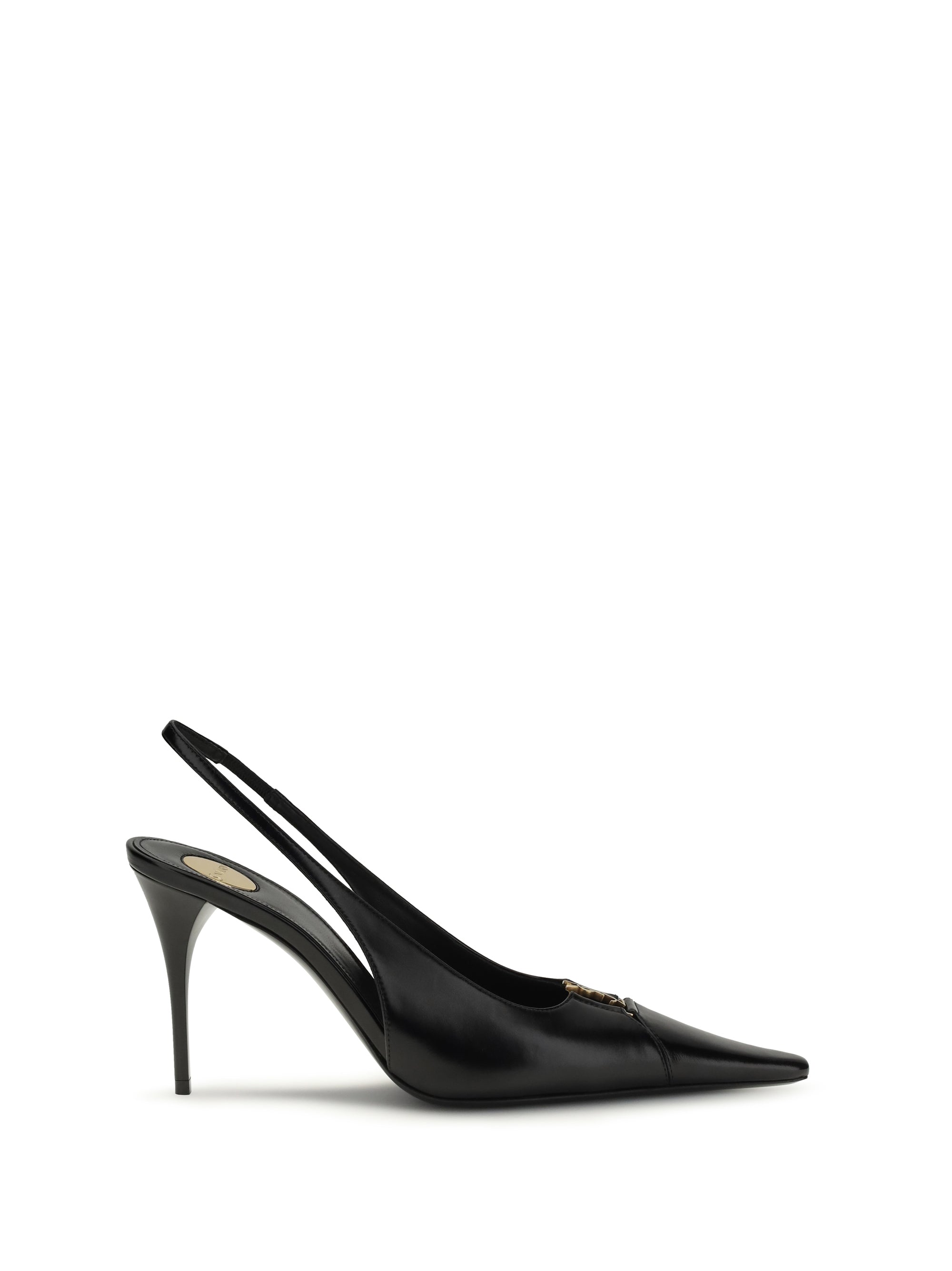 Saint Laurent Babylon Slingback Pump — Black
