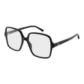 Gucci Oversized Square Frame Eyeglasses — Black