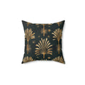 Luxe Golden Palm Fronds Throw Pillow