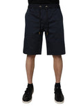 Navy Blue Cotton Stretch Men Bermuda Shorts Co+03