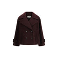 Women's Bordeaux Fleece Wool Coat Clothing