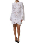 Women's White Cut Out A-Line Sheath Mini Dress Co+pl