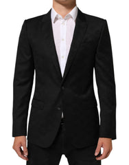 Men's Black Martini 2 Buttons Suit Jacket Blazer