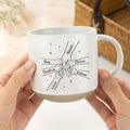 Taza de Cerámica Personalizada Manos en la Mano con 1-8 Nombres y Texto Uso Doméstico Regalo del Día de la Madre para Mamá Abuela