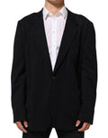 Women's Black Viscose 2 Buttons Suit Jacket Blazer 05+pa+vi