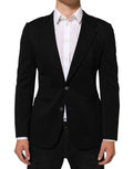 Men's Black Viscose 2 Buttons Suit Jacket Blazer 05+pa+vi