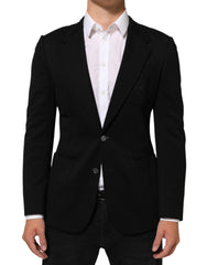 Men's Black Viscose 2 Buttons Suit Jacket Blazer 05+pa+vi