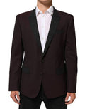 Women's Maroon Wool 2 Buttons Suit Jacket Blazer 03+wv