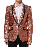 Pink Sequin Sicilia 1 Button Men Suit Blazer Pa+se
