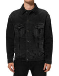 Men's Black Cotton Stretch Denim Blouson Jacket Co+02 Clothing