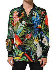 Men's Multicolor Parrot Print Lounge Casual Shirt