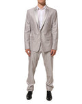 Men's Light Gray Wool 2 Piece Martini Formal Suit Pl+se+wv