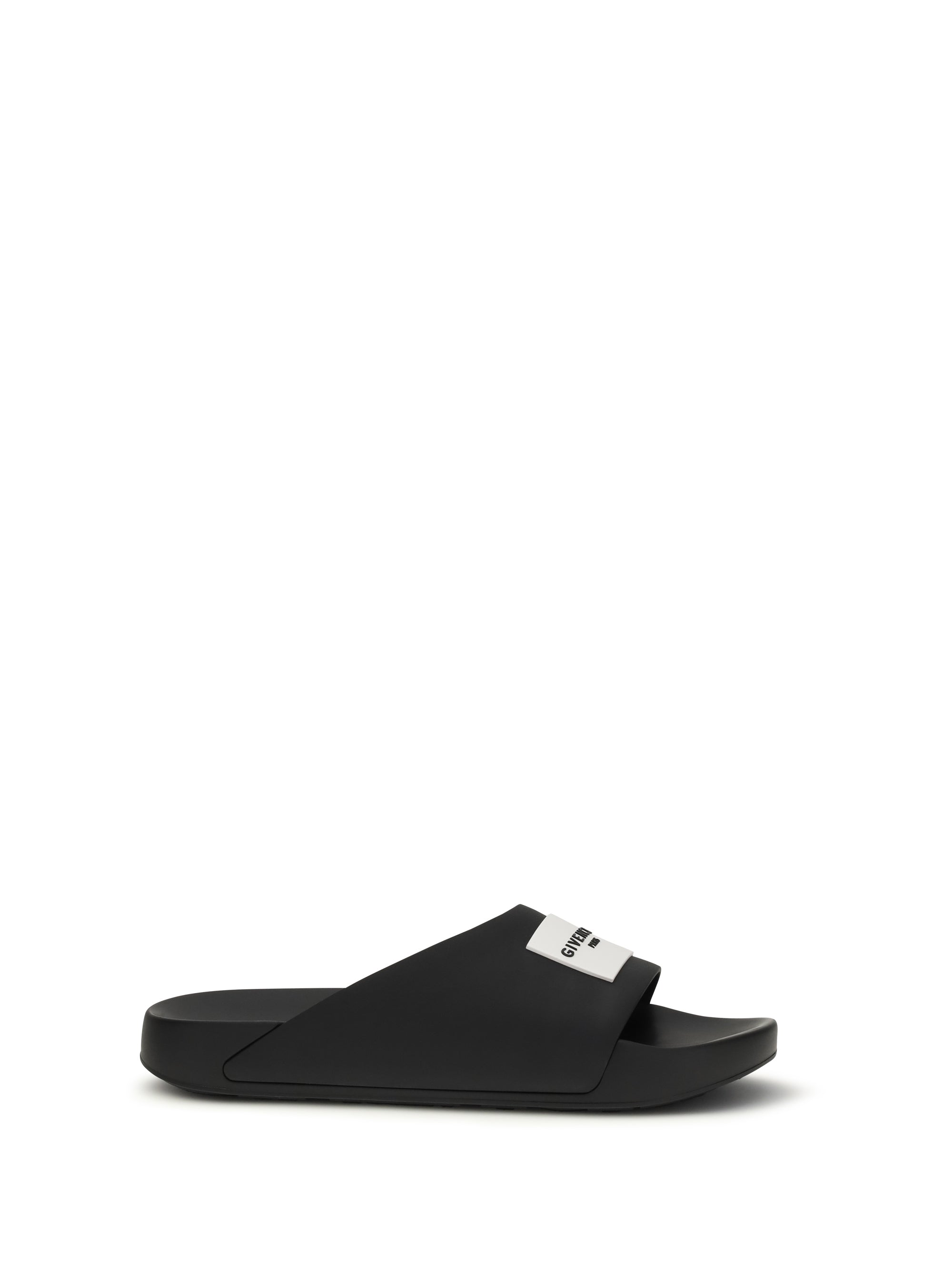 Givenchy Rubber Logo Slide Sandal — Black