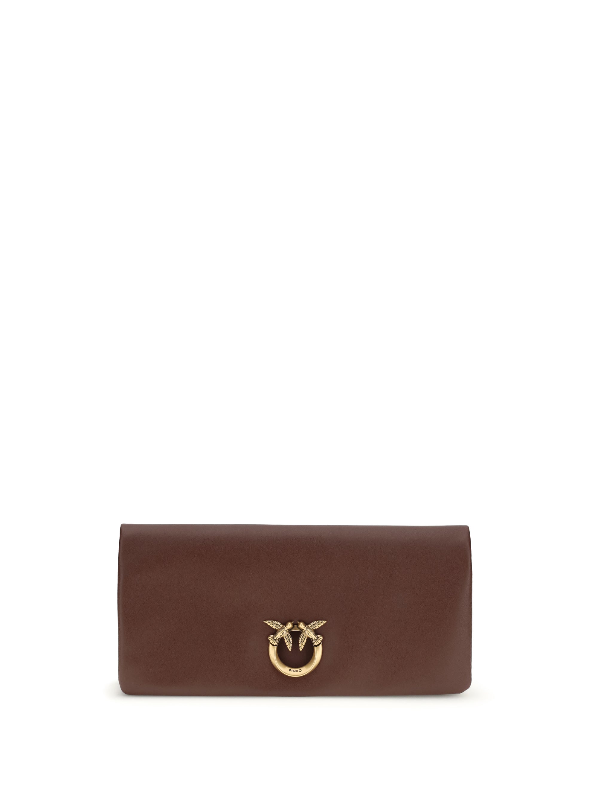 Pinko Love Clutch — Brown