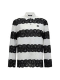 Dolce & Gabbana Lace-Trimmed Polo — Multicolor