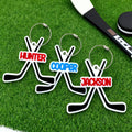 Llavero acrílico personalizado de hockey con nombre Regalo de cumpleaños del día del partido para jugador de hockey Amante de los deportes