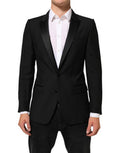 Black Wool Martini 2 Button Men Suit Blazer Pl+se+wv