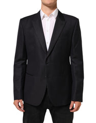 Black Wool 2 Buttons Suit Jacket Men Blazer Wm+wo