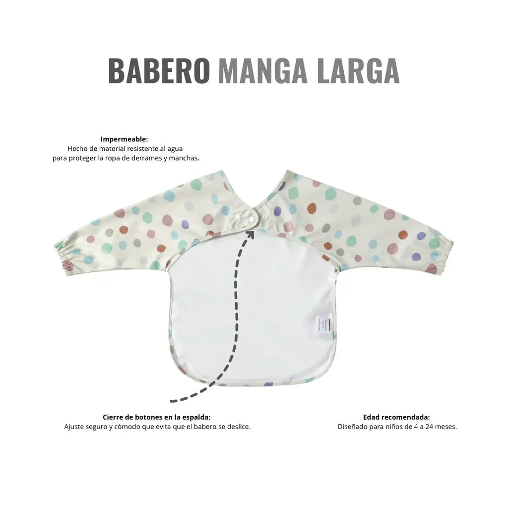 Babero con manga impermeable  Funny Polka Dots Nenina & Co