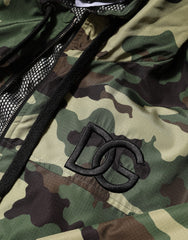Men's Green Camouflage Hooded Sweatshirt Jacket Clothing