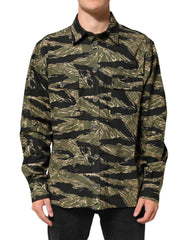 Men's Multicolor Camouflage Cotton Casual Shirt Co+pl+polyester Film Fiber