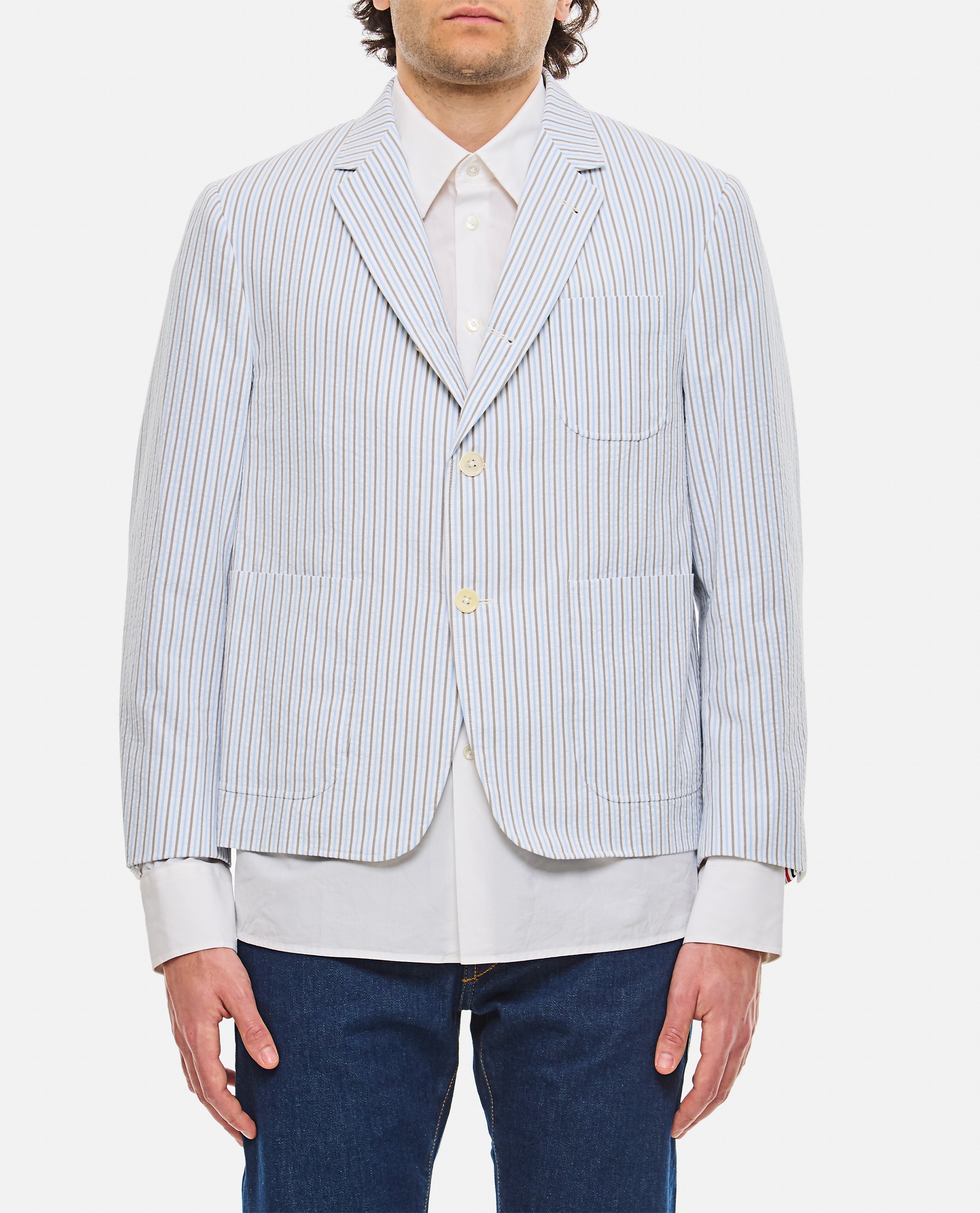 Thom Browne Jackets Clear Blue