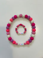Baby Pink Mix - Personalised Pom Pom Dog Collar