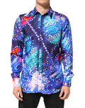 Multicolor Luminarie Martini Slim Men Shirt